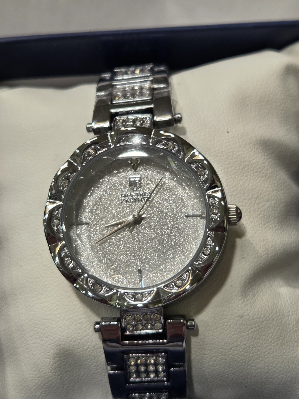 MONTRES PRESTIGE X INVICTASilver Crystal-Accent Women’s Watch - Elegant Sparkle